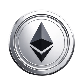 Yüzen grafik öğesi olarak gösterilen Ethereum ETH kripto para birimi coin görseli